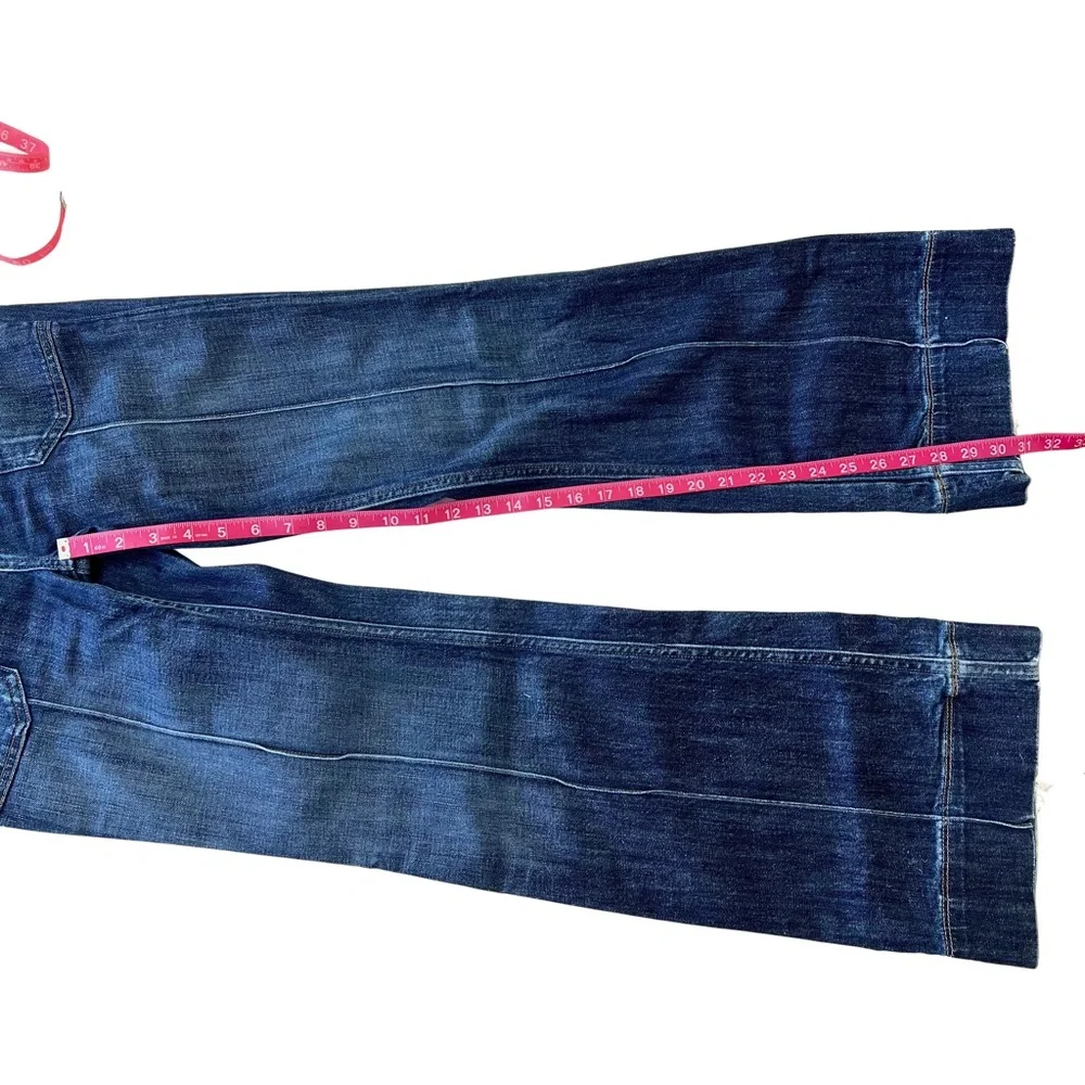 Banana Republic Dark Blue Wide-Leg Flare Jeans - Picture 7 of 16